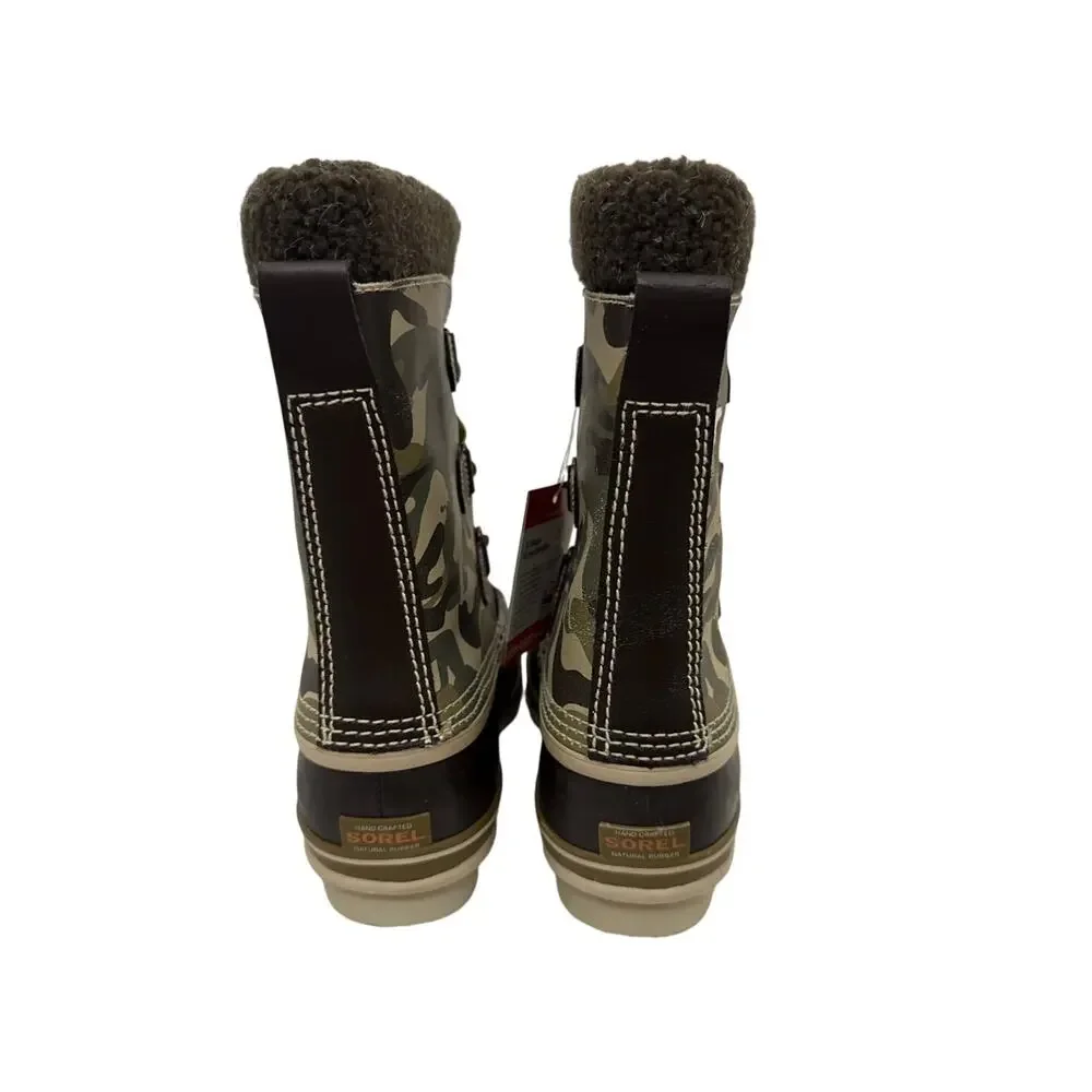 NWT Sorel Yoot Pac Nylon Brown Camo Waterproof Winter Snow Boot Youth 5